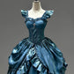 Blau Wunderschöne Elegante Exquisite Lange Satin Bodenlangen Ballkleid Abendkleid Brautkleid gh4134
