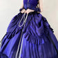 Robe de soirée longue en satin violet, élégante, vintage, longueur au sol, gh4249