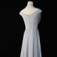 Robe de demoiselle d'honneur longue en satin bleu simple et tendance, robe de bal, robe de soirée, robe de soirée gh4543