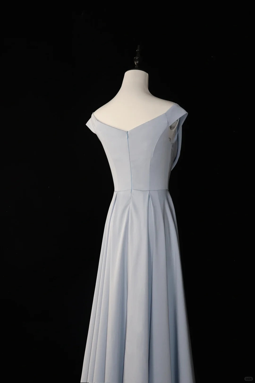Robe de demoiselle d'honneur longue en satin bleu simple et tendance, robe de bal, robe de soirée, robe de soirée gh4543