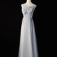 Robe de demoiselle d'honneur longue en satin bleu simple et tendance, robe de bal, robe de soirée, robe de soirée gh4543