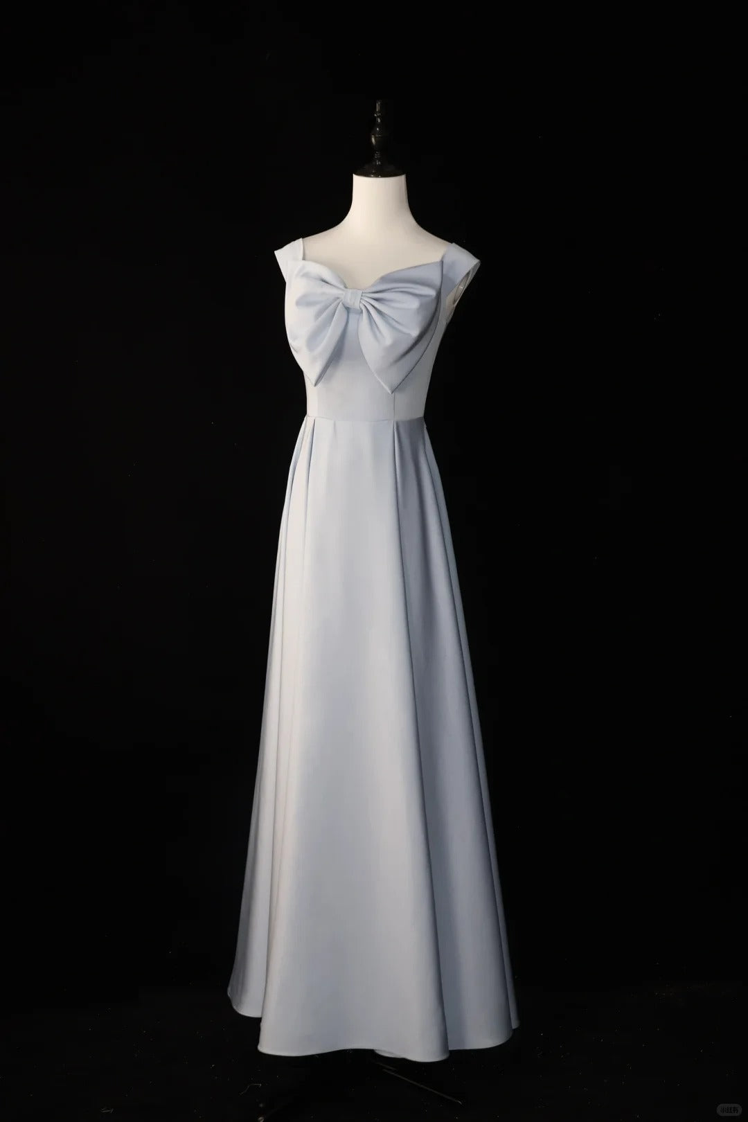 Robe de demoiselle d'honneur longue en satin bleu simple et tendance, robe de bal, robe de soirée, robe de soirée gh4543
