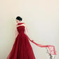 Red Long Chiffon Formal Evening Gown gh6777