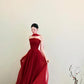 Red Long Chiffon Formal Evening Gown gh6777