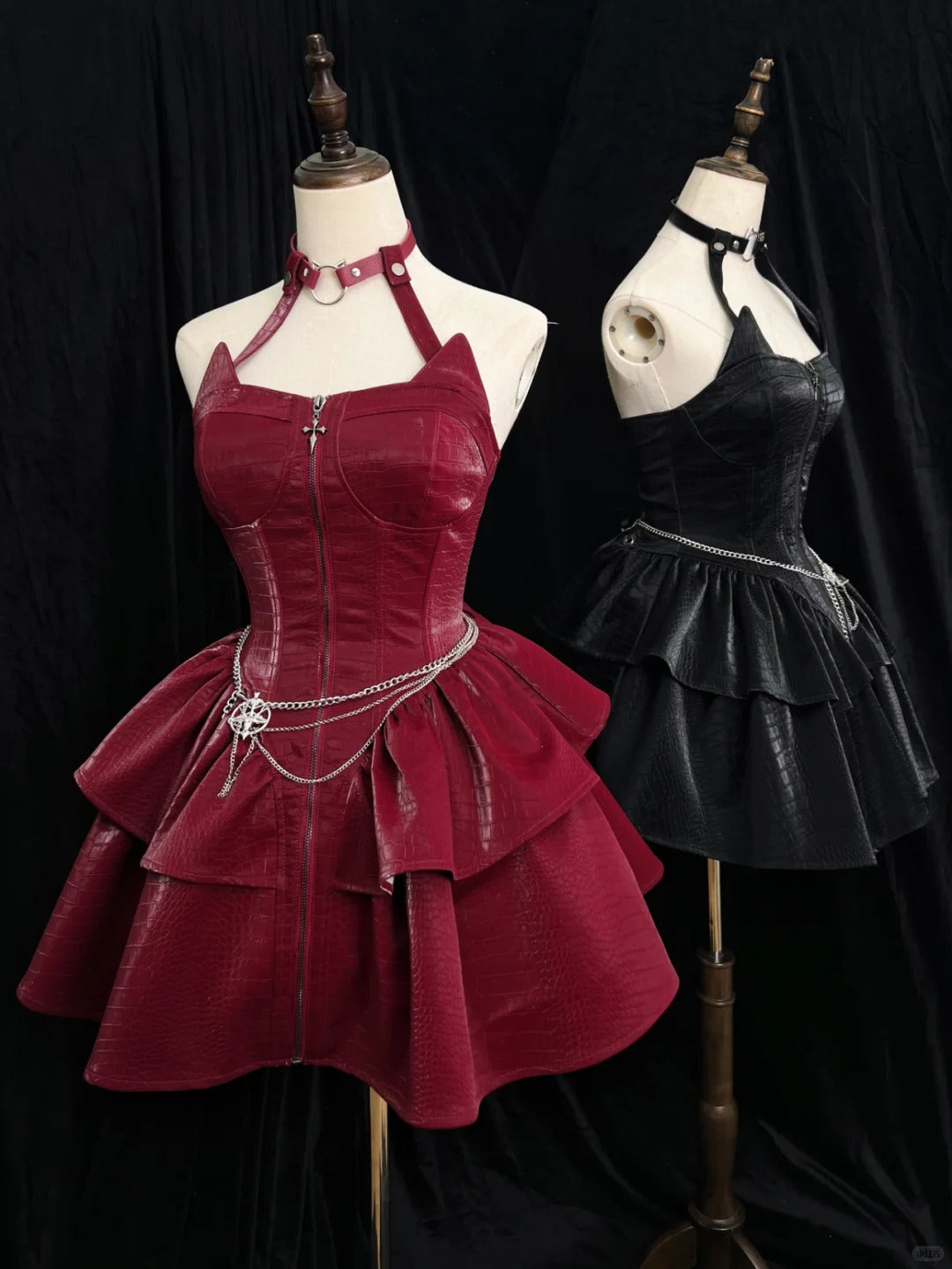 girlhomeshops-Black/Red Short Homecoming Dress Halloween Party Dress Halloween Costume Outfit Halloween gh5771