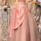 Pink Beaded Elegant Long Satin Ball Gown Evening Dress Party Dress gh4466