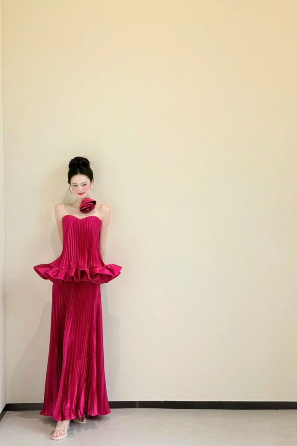 Girlhomeshops - Robe de bal moulante en satin, épaules dénudées, longueur ras du sol, gh5964