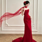 Burgundy Elegant Simple Long Satin Floor Length Ball Gown Evening Dress Prom Dress gh4361