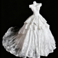 girlhomeshops - Robe de mariée longue en dentelle blanche, magnifique et exquise gh6281