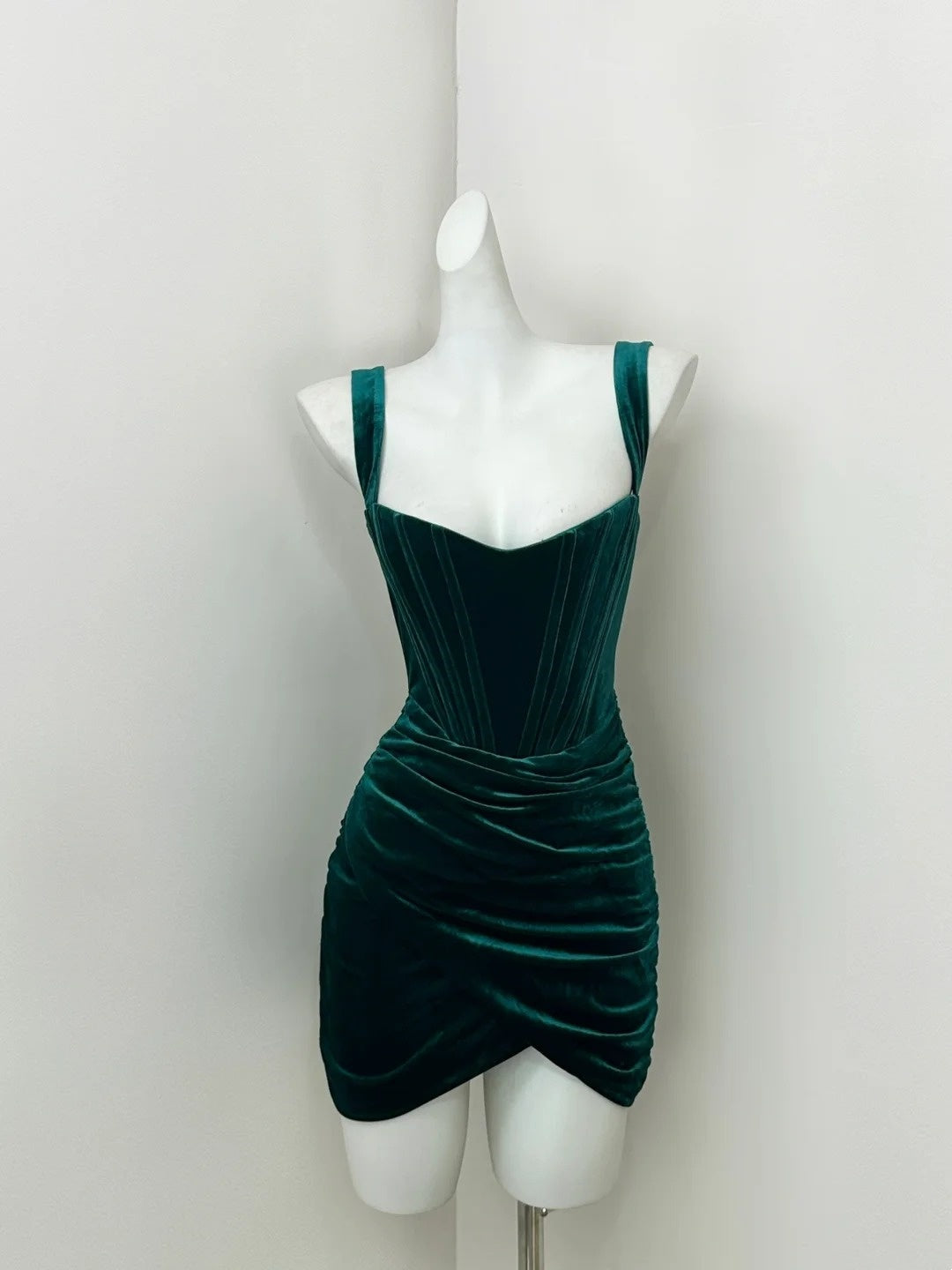 Teal Simple Fashion Short Velvet Homecoming Dress Birthday Dress Prom Dress Party Dress gh4829