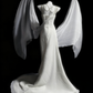 girlhomeshops-White Elegant Long Tulle Wedding Dress For Brides gh6284