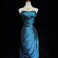 Peacock blue simple short fashion pleated homecoming dress prom dress evening dress gh4365
