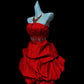 Red Beaded Satin Short Ruffle Homecoming Ball Gown gh4646