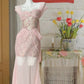 Pink Romantic Floral Short Homecoming Dress Party Dress gh4762