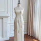 White Elegant Floral Long Evening Gown Party Dress Birthday Dress Prom dress gh4291