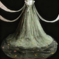 girlhomeshops-Green Delicate Floral Tulle Ball Gown gh6285