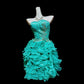 Mint Green Beaded Short satin Ruffle Homecoming Dress Prom Gown gh4639