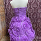 Purple Beaded Princess Tulle Short Homecoming Gown Prom Dress gh4643