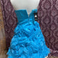 Green/Blue Beaded Princess Tulle Short Homecoming Ball Gown gh4642