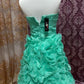 Green/Blue Beaded Princess Tulle Short Homecoming Ball Gown gh4642