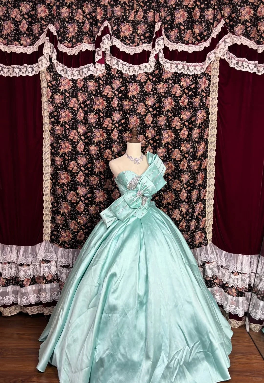 Robe de soirée longue en satin et strass bleus, robe de bal, robe de remise de diplôme, robe de cérémonie pour adulte, gh4766