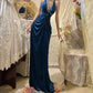 Blue Retro Elegant Fashion Long Satin Prom Dress Evening Gown Graduation Dress gh4257