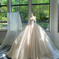 Girlhomeshops--💕White long-sleeved exquisite lace long tulle wedding dress gh5444
