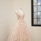 Girlhomeshops-Pink floral fashion long tulle sequin homecoming dress birthday dress Prom dress evening dress gh5071