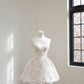 Girlhomeshops-White Floral Lace Short Homecoming Dress Birthday Party Dress gh5068