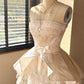 girlhomeshops-Strapless exquisite lace princess homecoming dress tulle gh5741