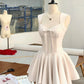 girlhomeshops-White simple homecoming dress satin gh5740