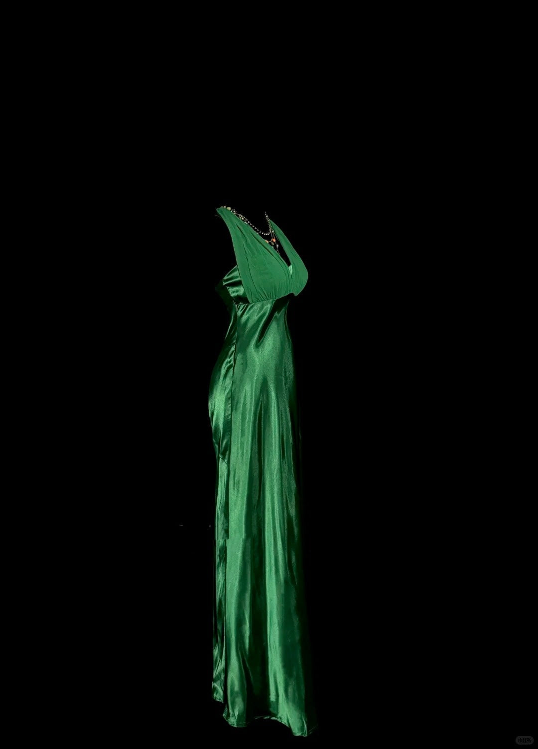 Robe de soirée longue en satin vert élégant, robe de bal, robe de soirée gh4694