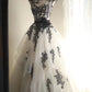 Robe de soirée longue en tulle et dentelle florale style cygne noir, tenue de princesse, gh4324