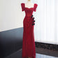 Robe de soirée longue rouge brillante et magnifique à paillettes, robe de bal, robe de remise de diplôme gh4551