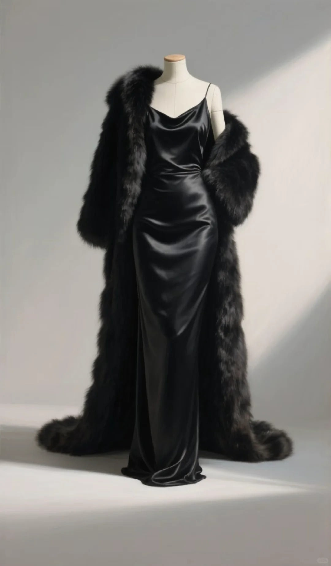 Girlhomeshops - (Veste non comprise) Robe de bal longue en satin, simple et tendance, avec fines bretelles, noir/bleu clair/gris argenté/champagne, gh5675