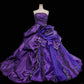Girlhomeshops - Robe de bal longue en tulle violet, élégante et à la mode, avec des fleurs et des perles, gh5324
