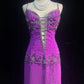 girlhomeshops-Purple beaded long satin Prom dress gh6245