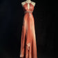 girlhomeshops-Orange Elegant Gradient Beaded Long Chiffon Prom Dress gh6246
