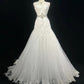 girlhomeshops - Robe de mariée longue en tulle blanc, ornée de perles exquises, magnifique gh6242