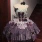 Purple Cute Beaded Lace Tulle Short Lolita Prom Gown Homecoming Dress gh4381