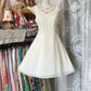 Girlhomeshops-White short simple fashion satin homecoming dress birthday party dress gh5186