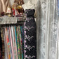 Girlhomeshops-Black floral long satin Prom dress evening dress birthday party dress gh5183