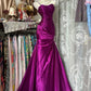 girlhomeshops - Nouvelle robe rétro, robe en satin violet gh61278