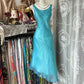Blue homecoming dress vintage fashion beautiful long tulle prom dress evening dress gh4778