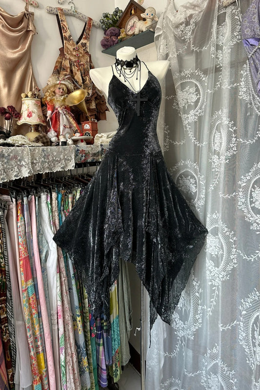 Girlhomeshops-Black vintage short chiffon homecoming dress birthday dress gh5232