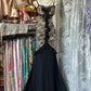 Girlhomeshops-Black leopard print elegant long chiffon Prom dress evening dress party dress gh5189