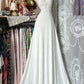 girlhomeshops-White Elegant Long Chiffon Prom Dress gh6235