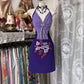 Girlhomeshops-Purple Floral Short Chiffon Homecoming Dress Party Dress gh5248