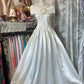 Girlhomeshops-Ivory white floral long satin Prom dress evening dress birthday party dress gh5181
