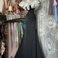 girlhomeshops-Black And White Long Floor-Length Satin Prom Dress gh6234